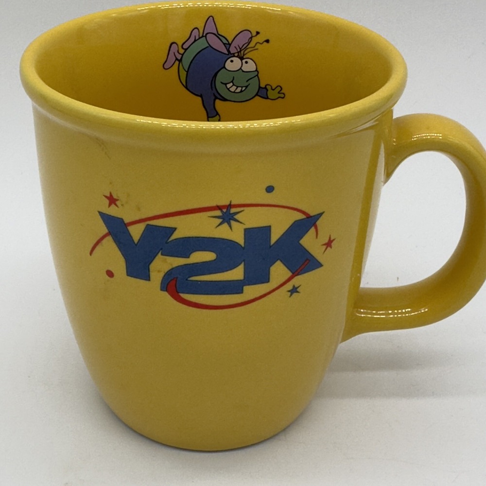 Y2k Vtg Mug Cup Coffee Tea Gonna Getcha‎ Bug Hallmark Retro Collectible 4" Core
